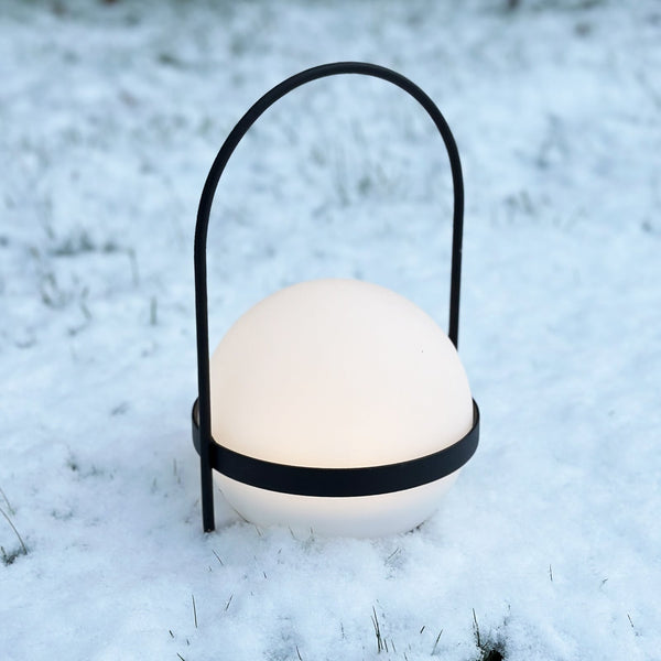 Lampe solaire d'extérieur LED Summer en métal, noir et blanc, Ø 16,1 cm, IP44