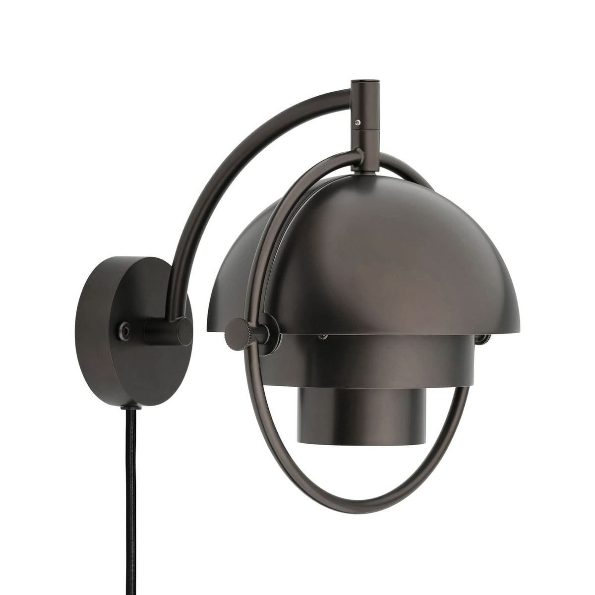 Applique murale Multi-Lite en laiton, noir métallisé, hauteur 21 cm