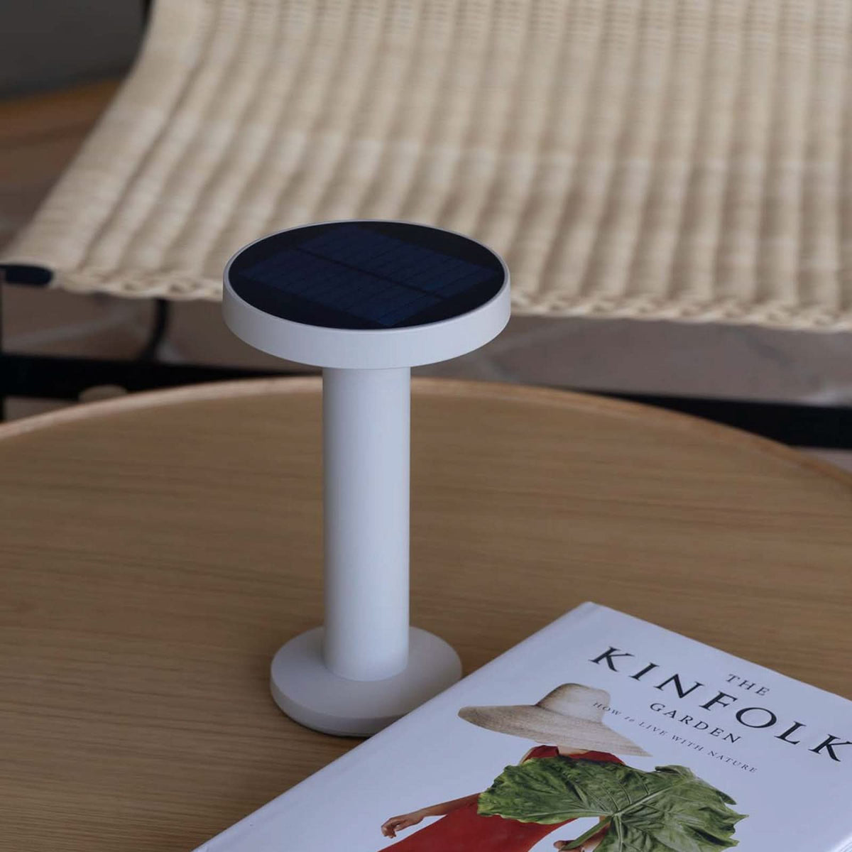 Lampe solaire d'extérieur LED Cairo, sable, Ø 13 cm, IP44