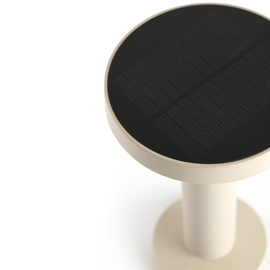Lampe solaire d'extérieur LED Cairo, sable, Ø 13 cm, IP44