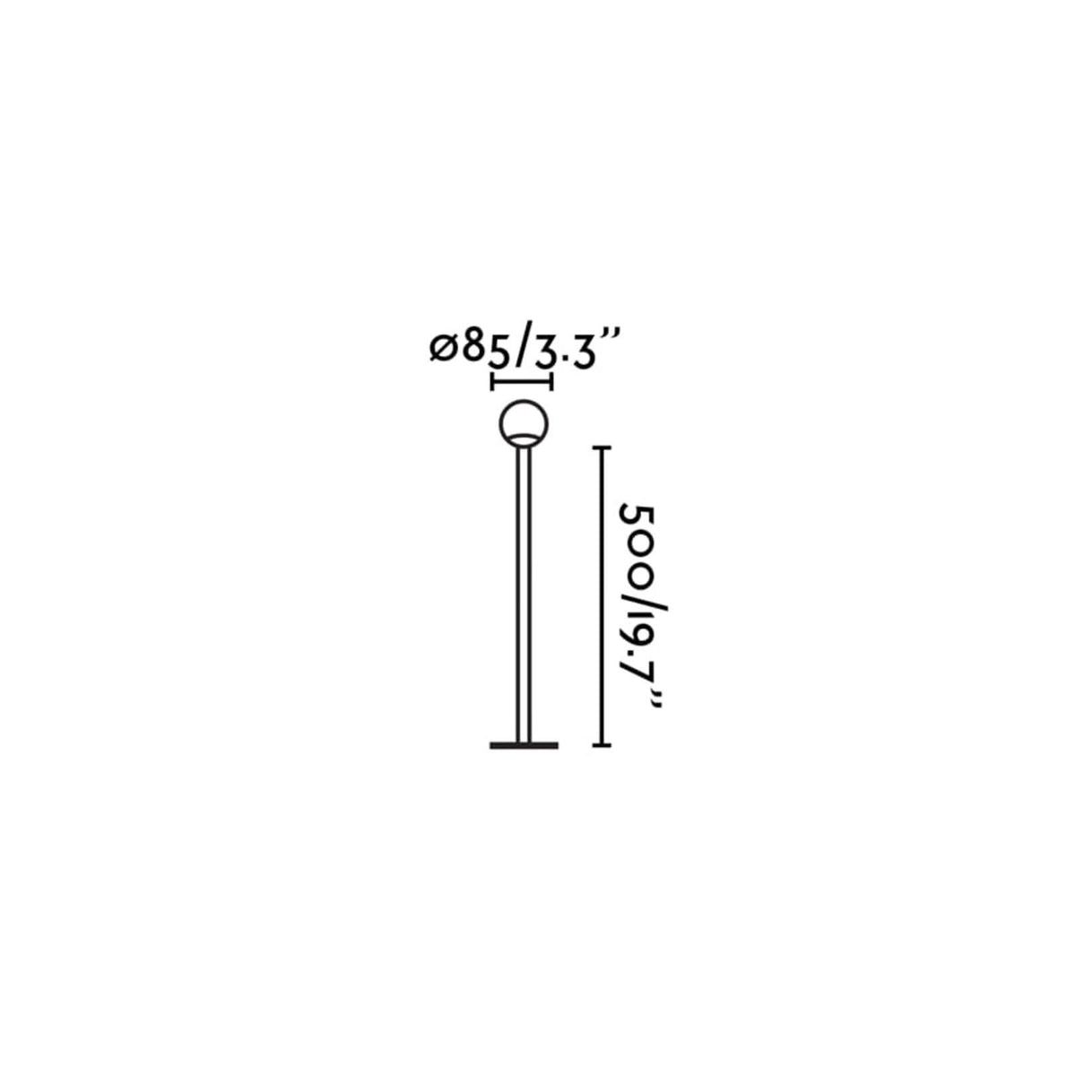 Potelet d'extérieur LED Cuca en verre, noir et blanc, Ø 8,5 cm, IP65