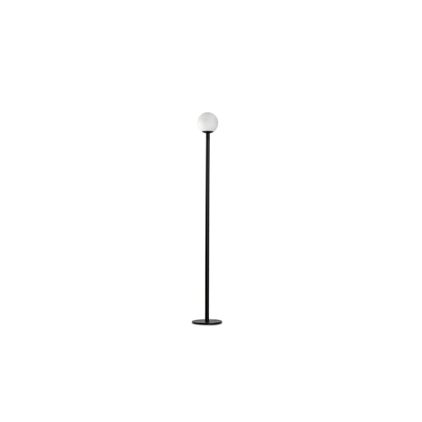 Potelet d'extérieur LED Cuca en verre, noir et blanc, Ø 8,5 cm, IP65