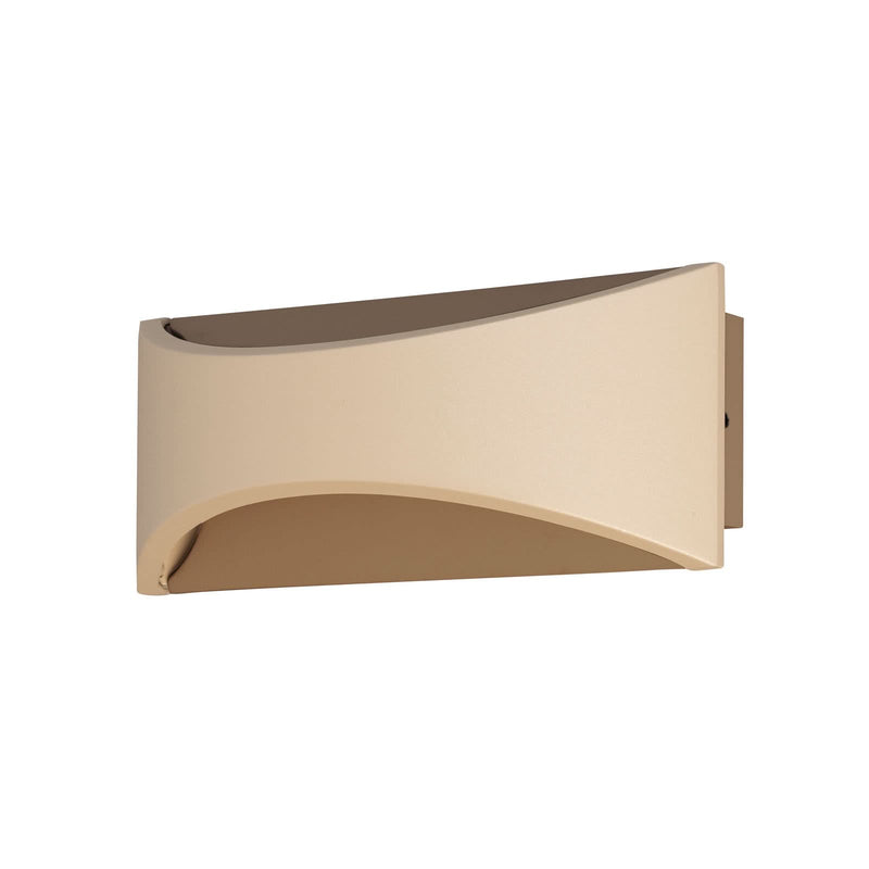 Applique murale LED Rio en métal, beige et sable, hauteur 9 cm