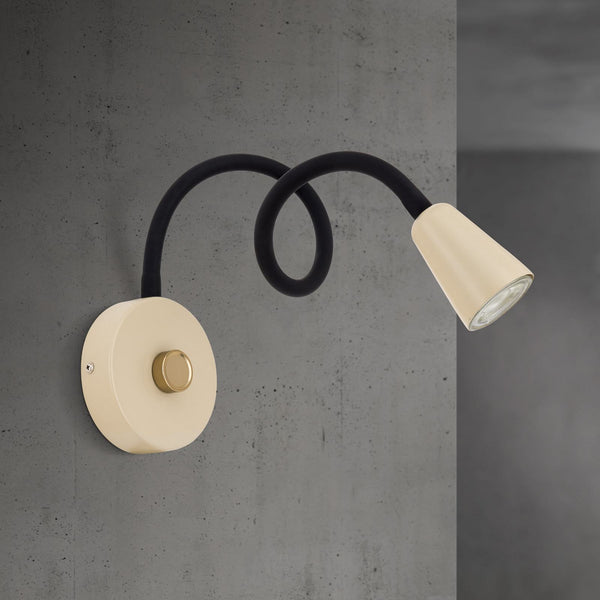 Applique murale Dotty en acier, beige