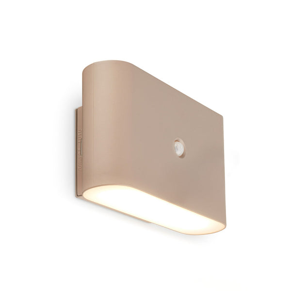 Applique murale LED rechargeable Chat, beige, hauteur 9,5 cm