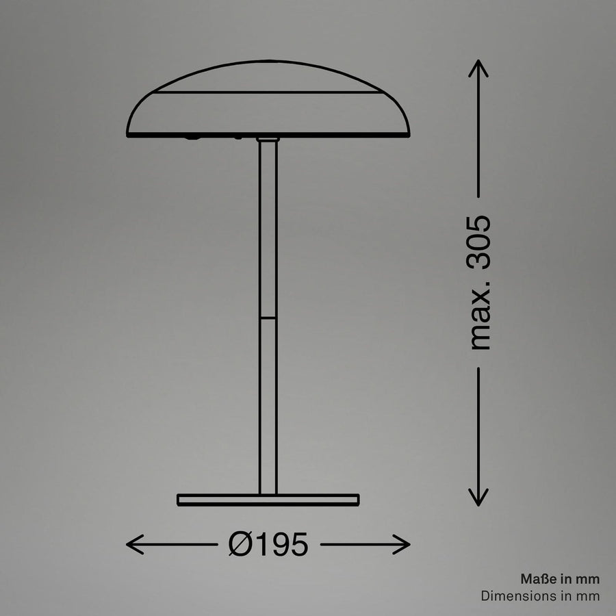 Lampe à poser d'extérieur LED Brilo en métal, anthracite et beige, Ø 19,5 cm, IP44