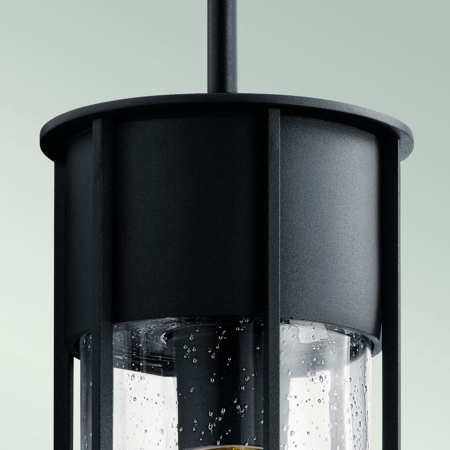 Applique murale Camillo en verre, noir, hauteur 37,5 cm, IP44