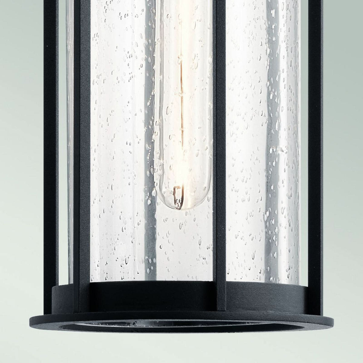 Applique murale Camillo en verre, noir, hauteur 37,5 cm, IP44