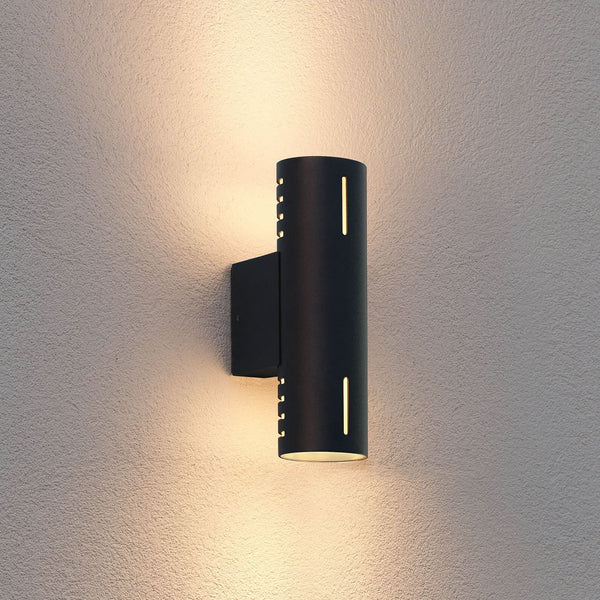 Applique d'extérieur Cuneo en aluminium, noir, hauteur 25 cm, IP54