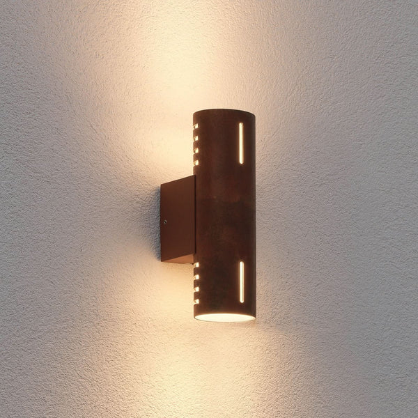Applique d'extérieur Cuneo en aluminium, rouille, hauteur 25 cm, IP54
