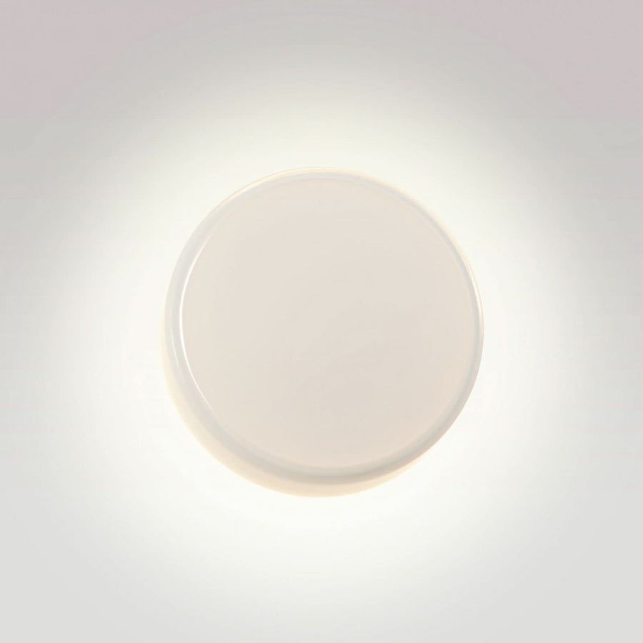 Applique murale LED Caramel en verre, blanc et noir, Ø 22 cm