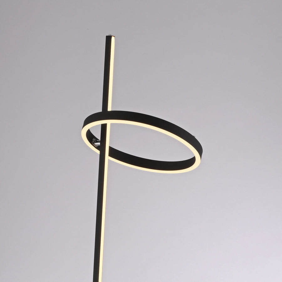 Lampadaire LED Ritus en métal, noir, hauteur 159,5 cm