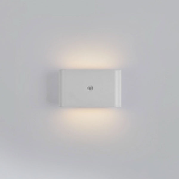 Applique murale LED rechargeable Ziddy en métal, blanc, hauteur 9,5 cm, IP44