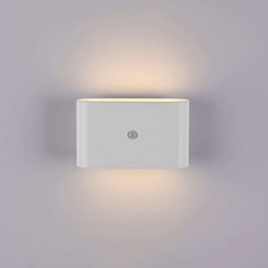 Applique murale LED rechargeable Ziddy en métal, blanc, hauteur 9,5 cm, IP44