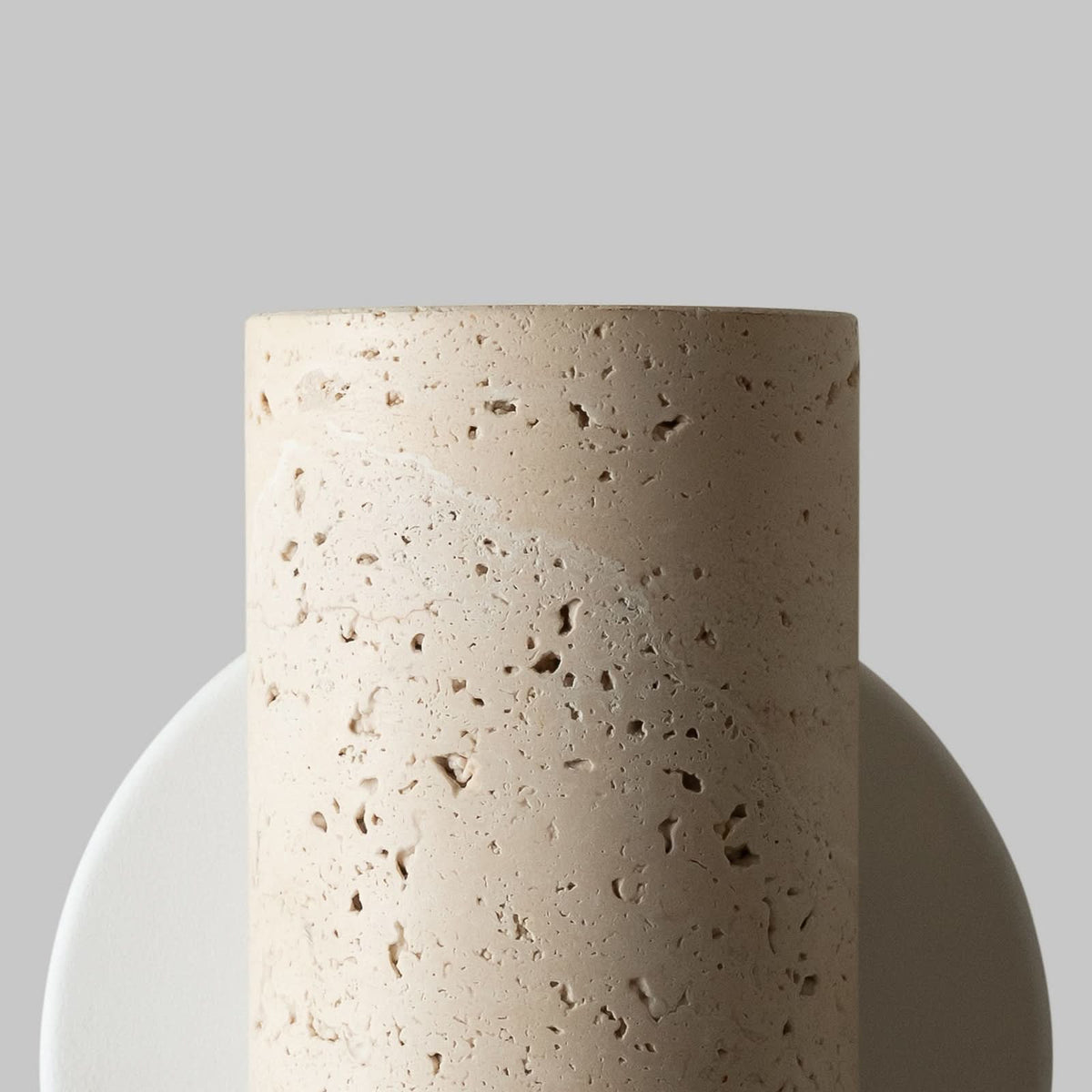 Applique murale Tivoli en pierre, blanc, 2 lumières, Ø 9,5 cm