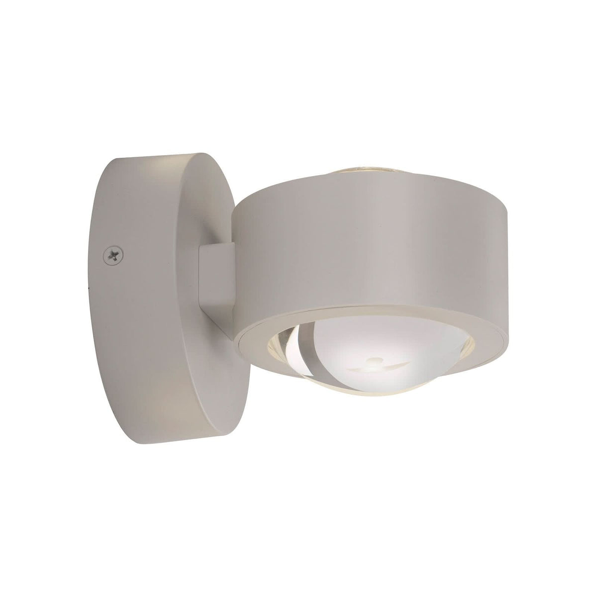 Applique murale LED Chia en verre, sable, 2 lumières, hauteur 9,3 cm