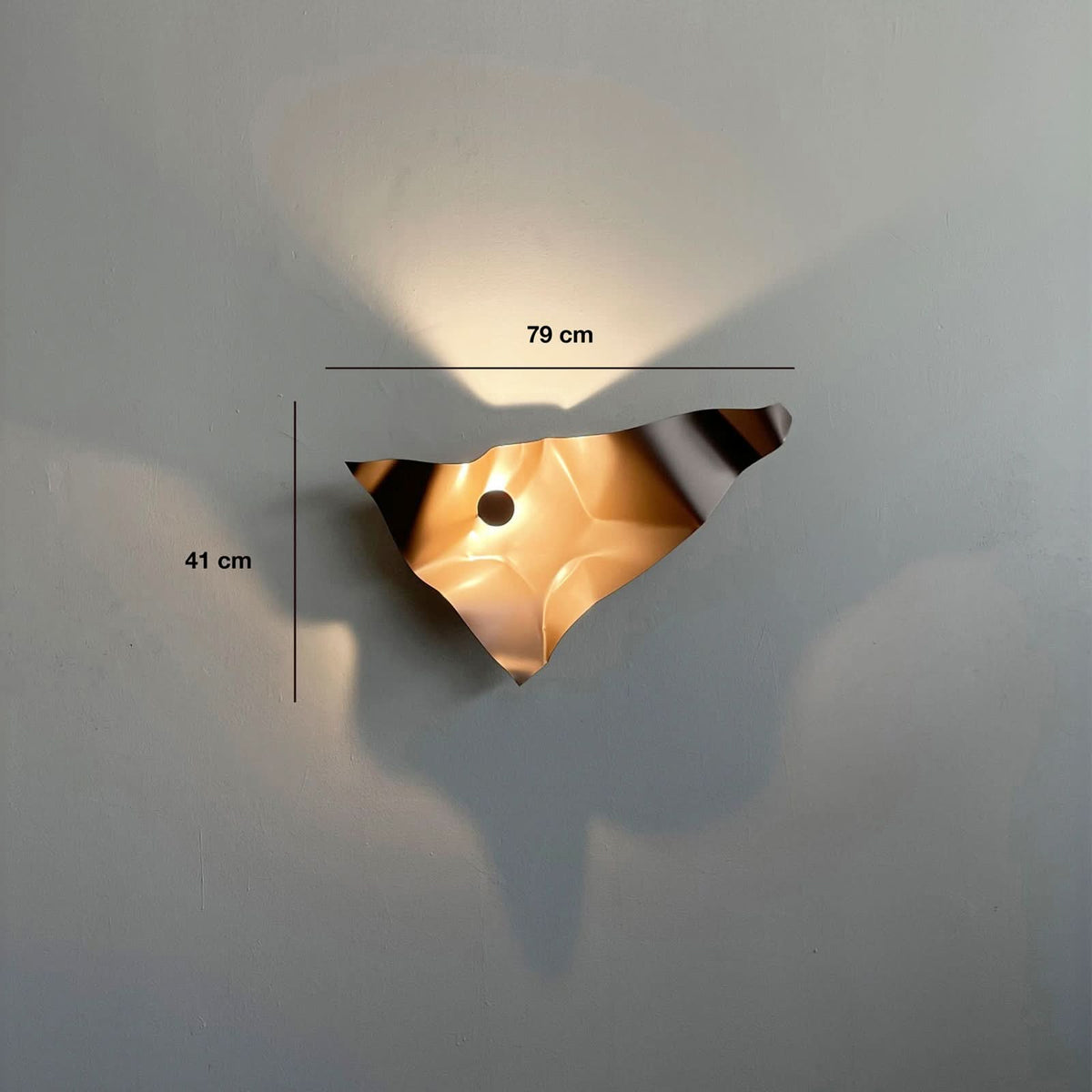 Applique murale LED Zona en acier, vieux rose, hauteur 41 cm