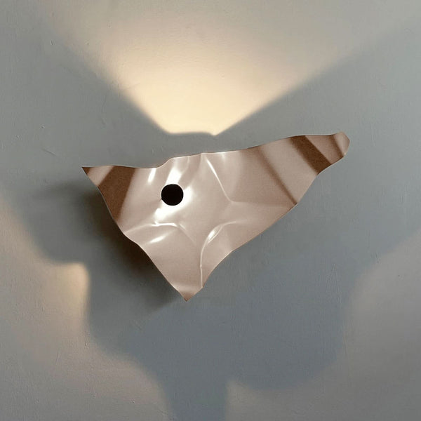 Applique murale LED Zona en acier, beige, hauteur 41 cm