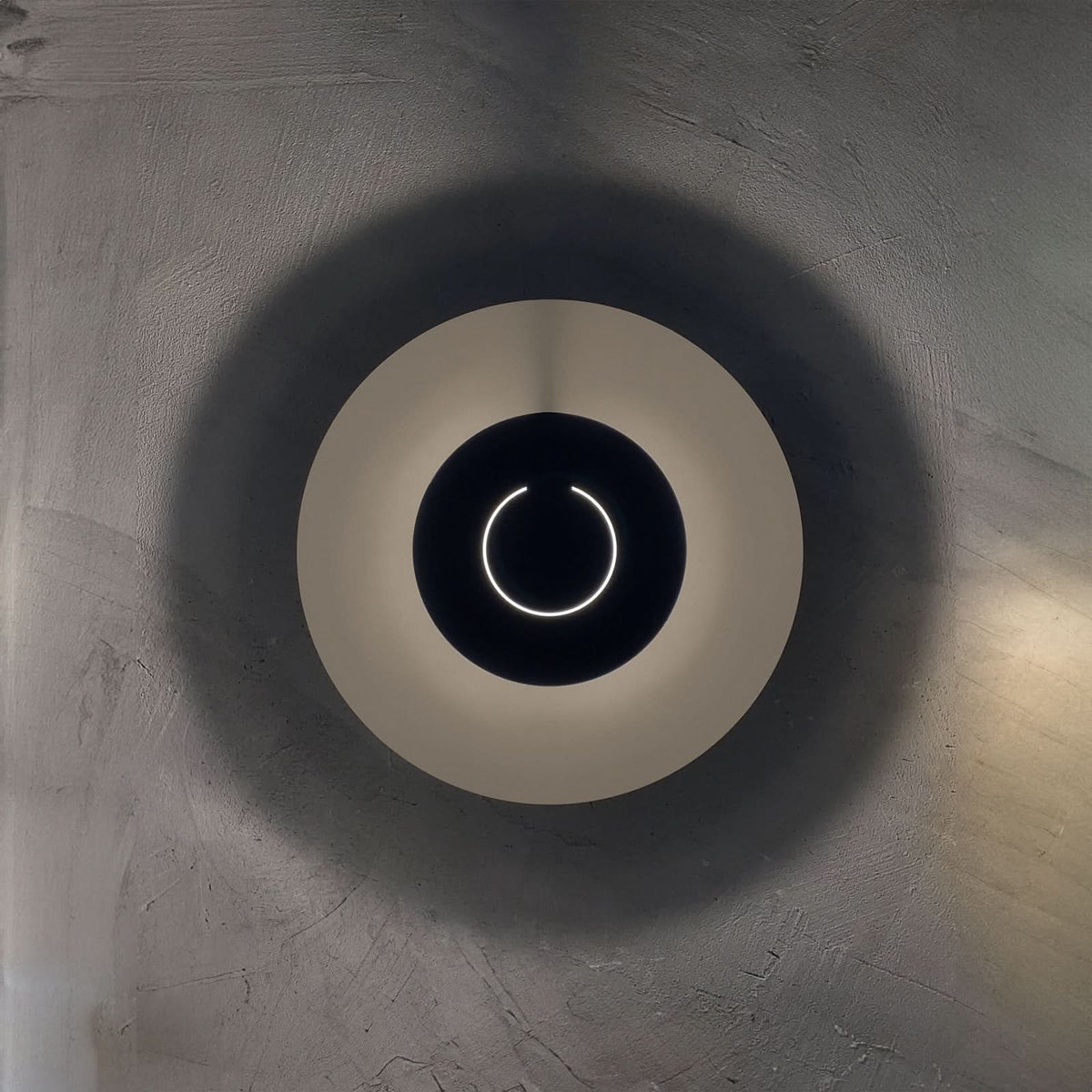 Applique murale LED DoppioZero en acier, crème et anthracite, Ø 30 cm