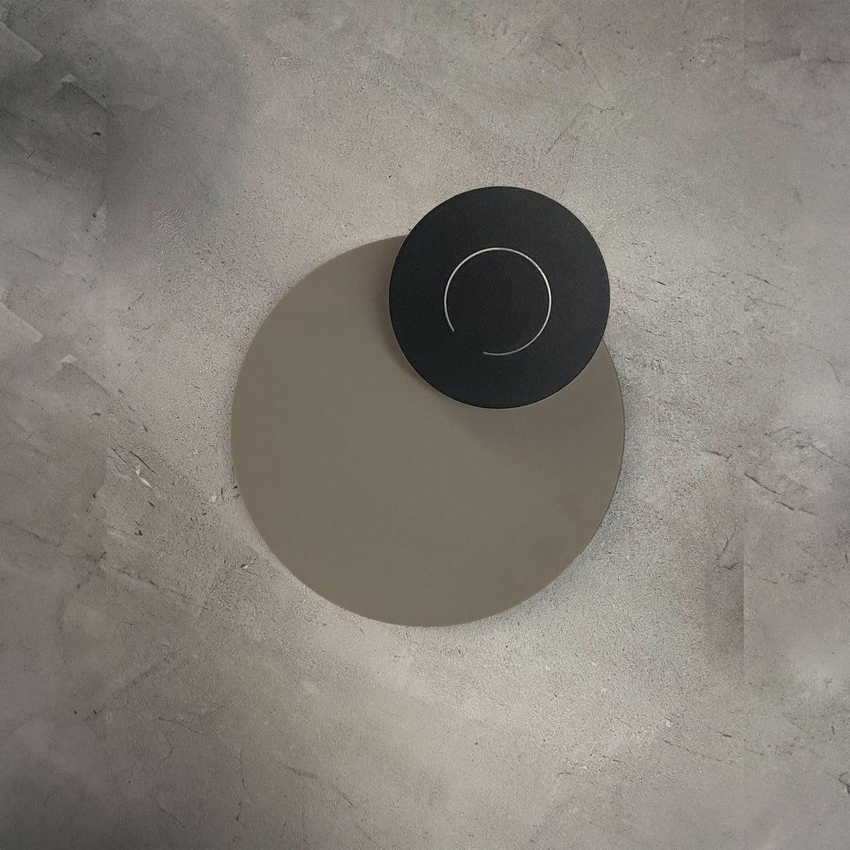 Applique murale LED DoppioZero en acier, crème et anthracite, Ø 30 cm