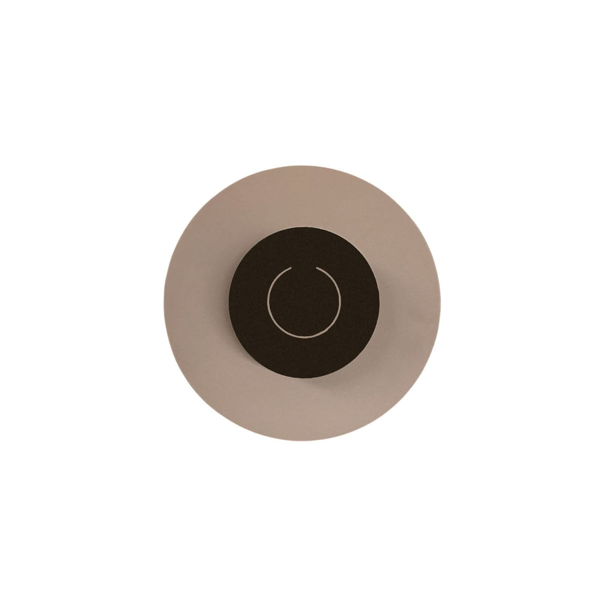 Applique murale LED DoppioZero en acier, vieux rose et marron, Ø 30 cm