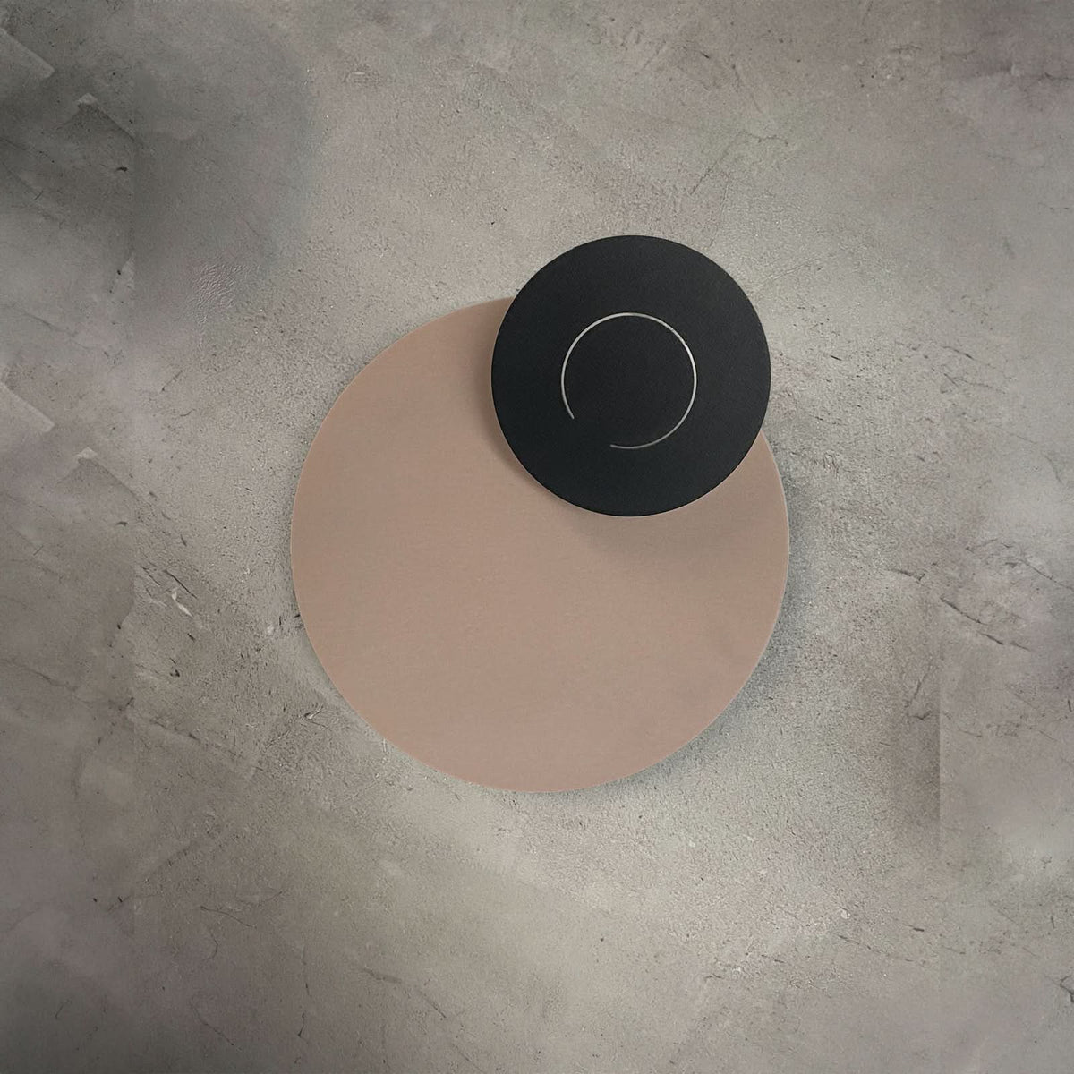 Applique murale LED DoppioZero en acier, vieux rose et anthracite, Ø 30 cm