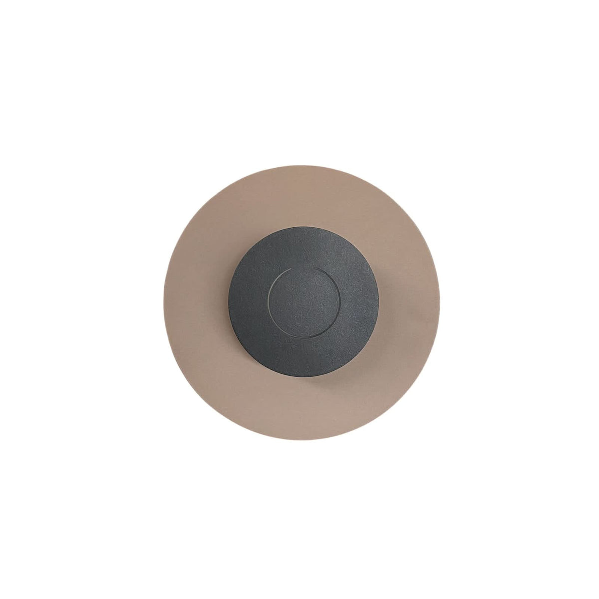 Applique murale LED DoppioZero en acier, vieux rose et anthracite, Ø 30 cm