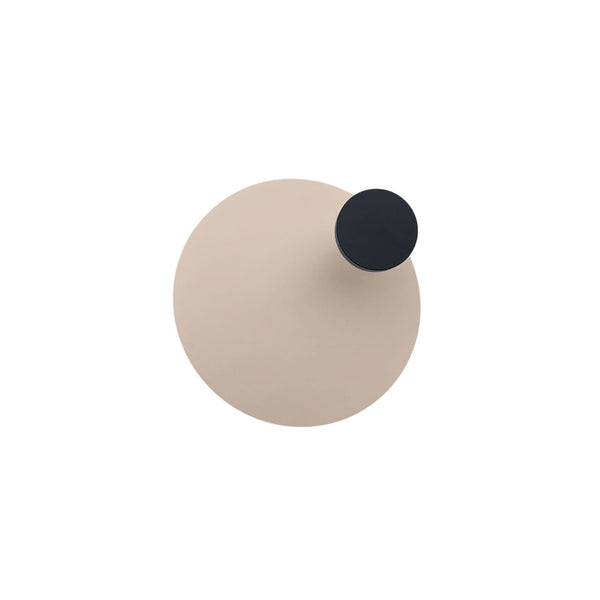 Applique murale LED Pois en acier, crème et noir, Ø 25 cm