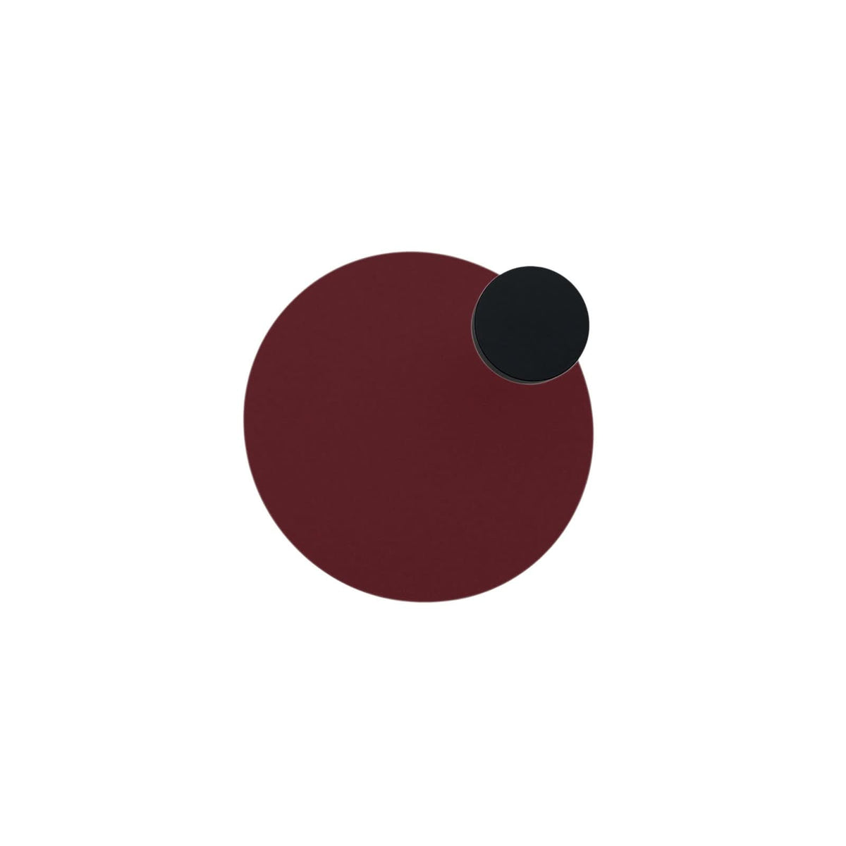 Applique murale LED Pois en acier, rouge foncé et noir, Ø 25 cm