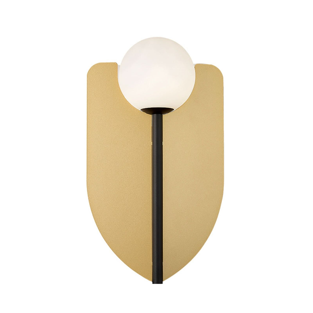 Applique murale Fedora en verre, doré et blanc, hauteur 37,5 cm