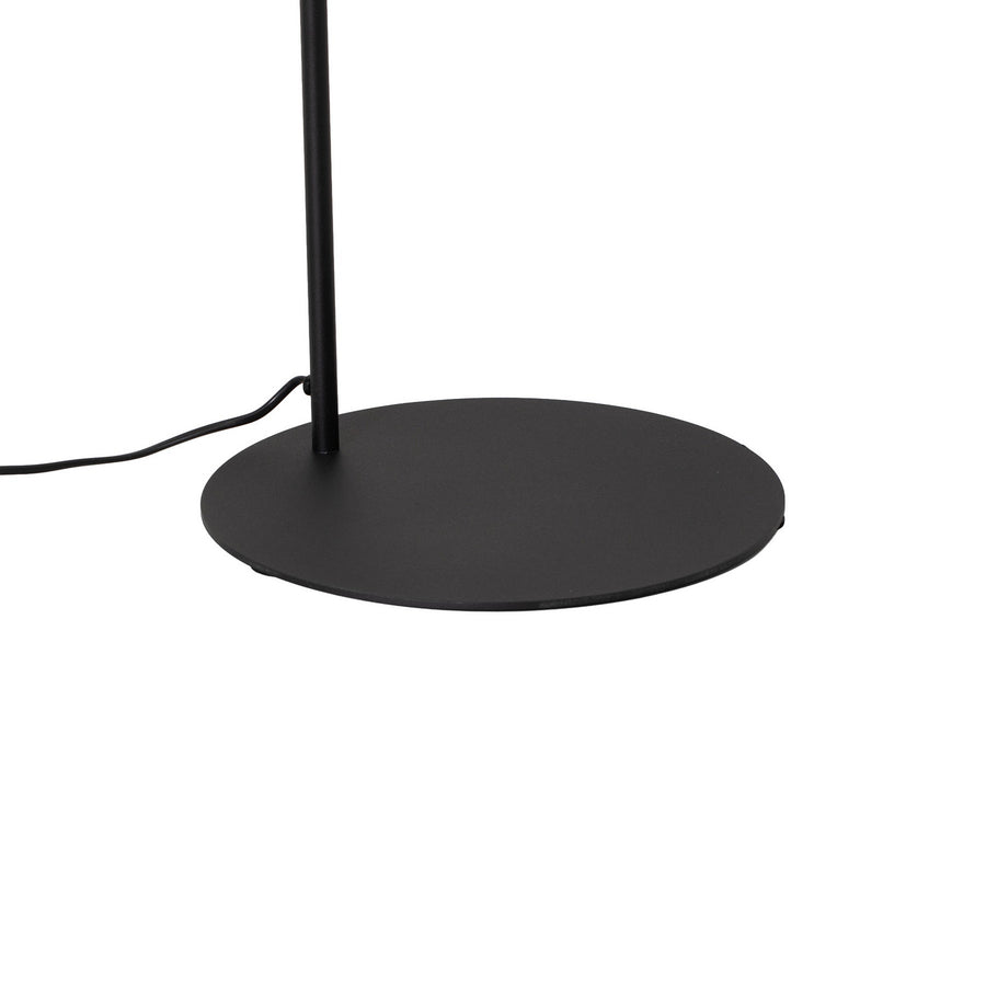 Lampadaire Nova en verre, noir et blanc satiné, hauteur 155 cm