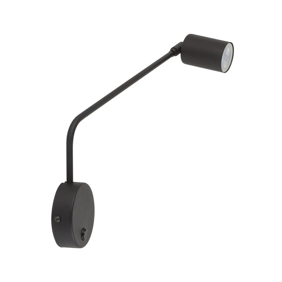 Applique murale Nex en métal, noir, hauteur 27 cm