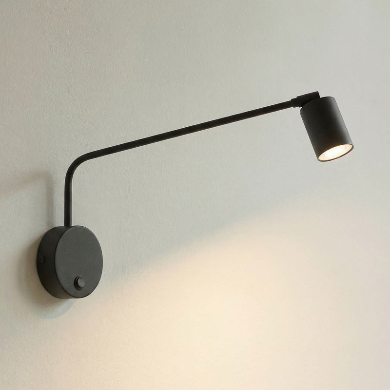 Applique murale Nex en métal, noir, hauteur 27 cm