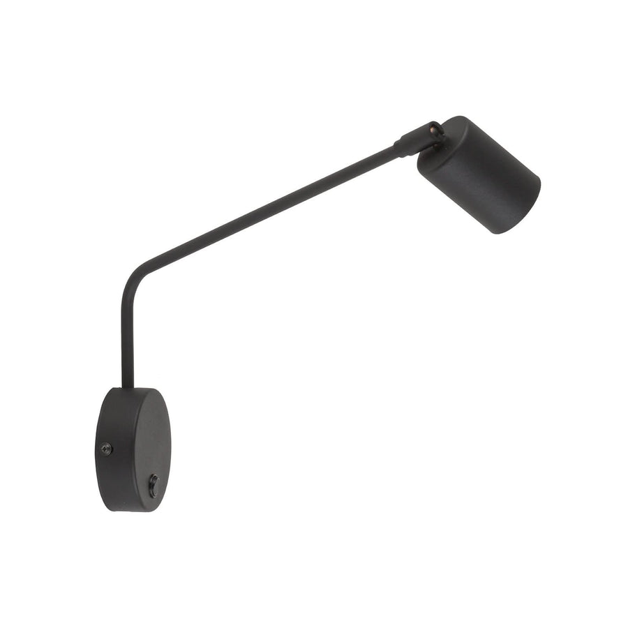 Applique murale Nex en métal, noir, hauteur 27 cm