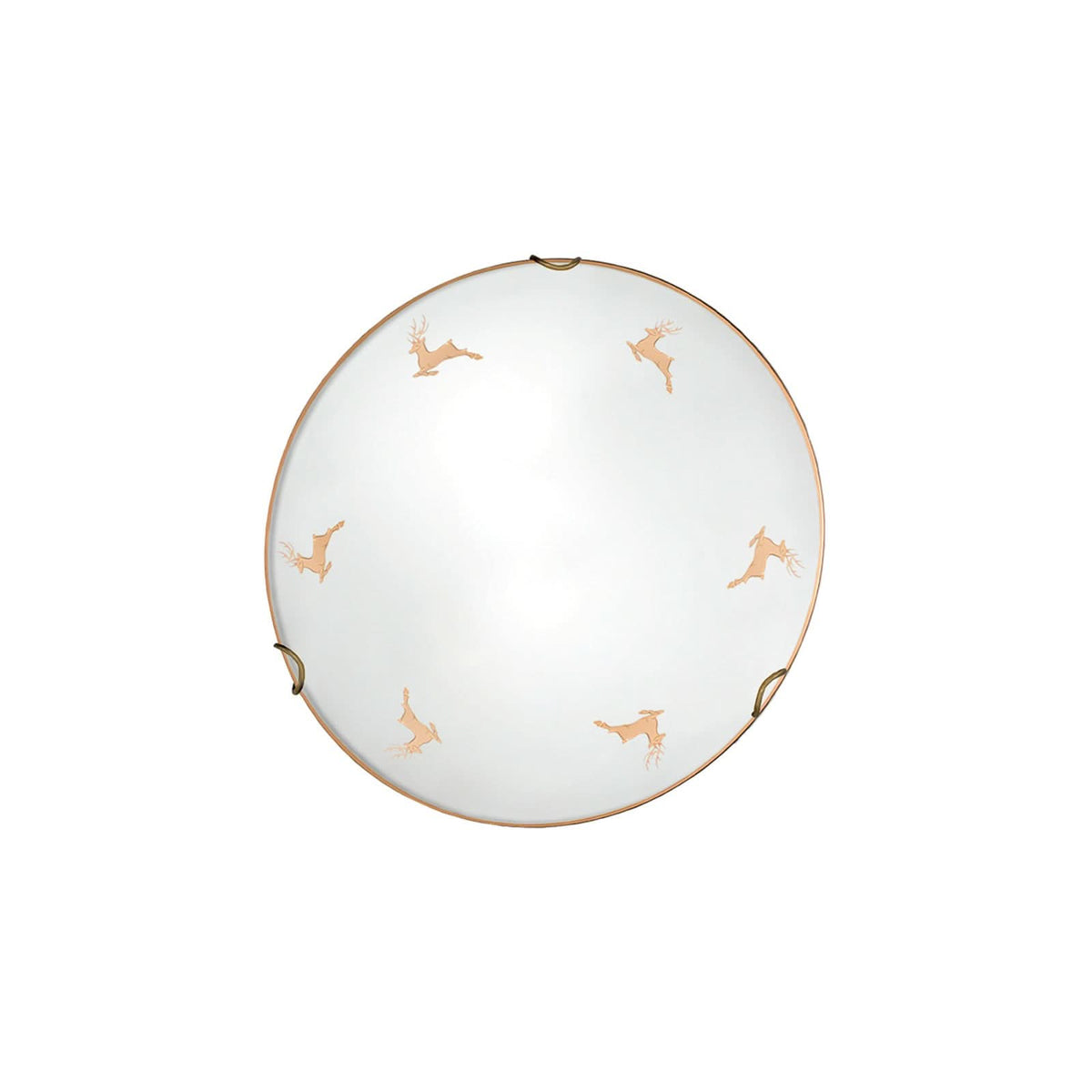 Applique murale Kolarz Nonna en verre, blanc et doré, Ø 30 cm, 60 W, hauteur 8 cm