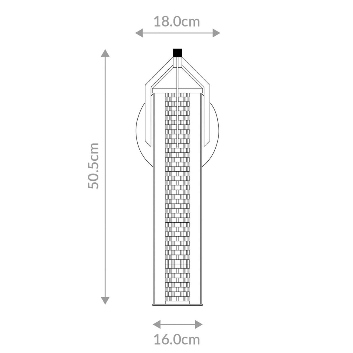 Applique murale LED Espada en verre, chromé poli et transparent, Ø 16 cm, IP44
