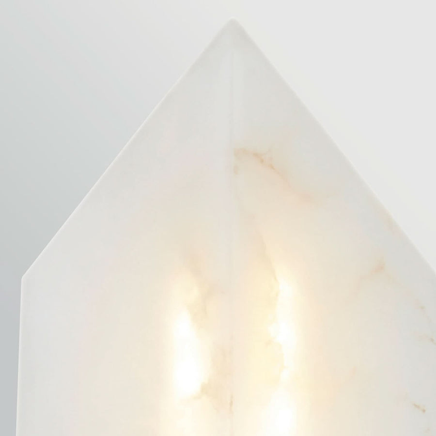 Applique murale LED Caesar en acier, laiton ancien et crème marbré, hauteur 30,5 cm