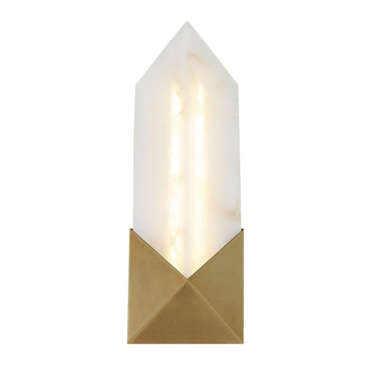 Applique murale LED Caesar en acier, laiton ancien et crème marbré, hauteur 30,5 cm