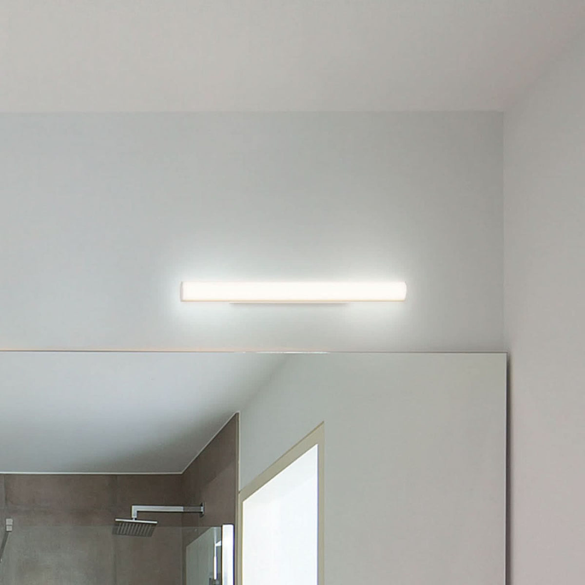 Applique murale LED Mirba 2.0 en aluminium, blanc et noir, hauteur 4 cm, IP44
