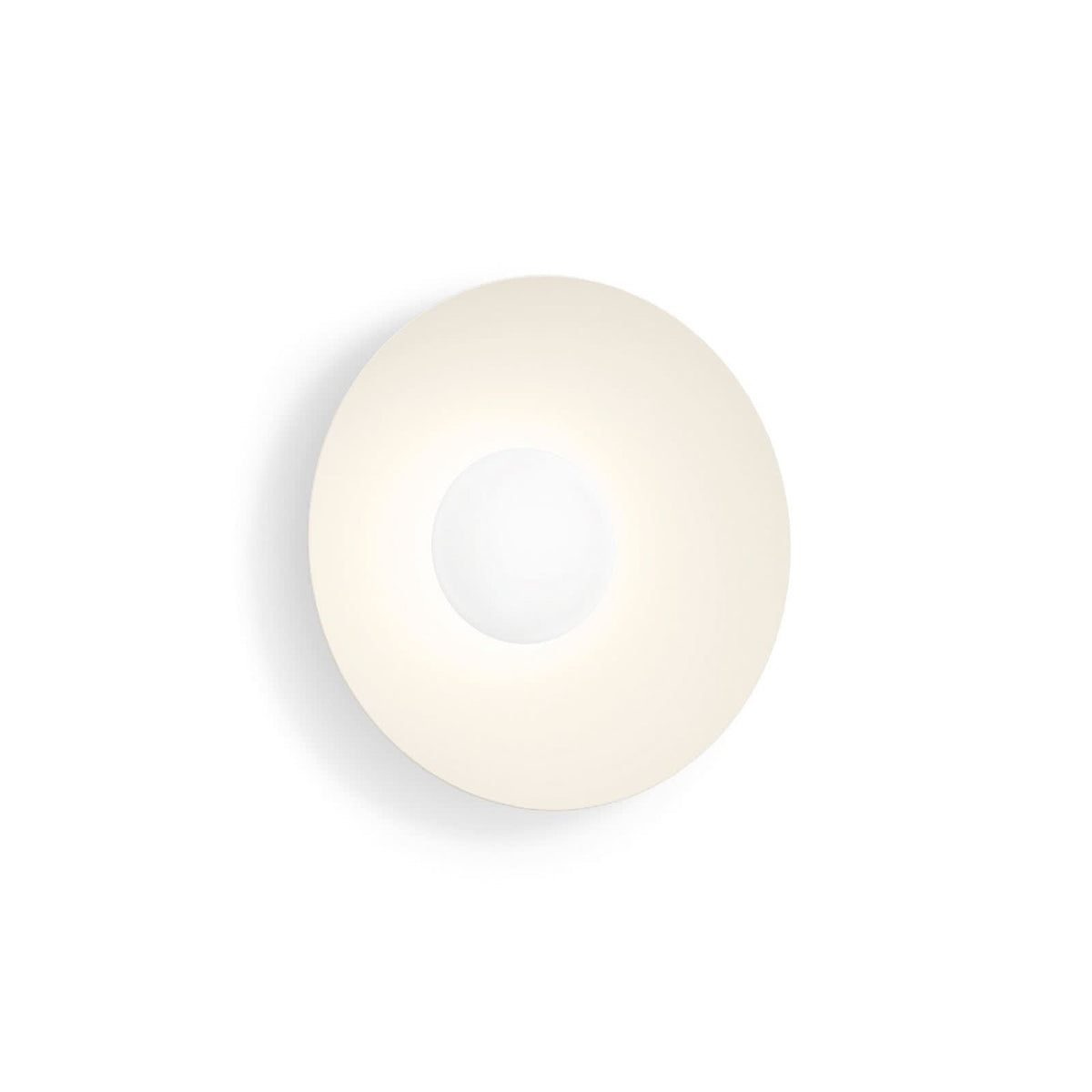 Applique murale LED Clea 1.0 en aluminium, beige mat, Ø 35 cm