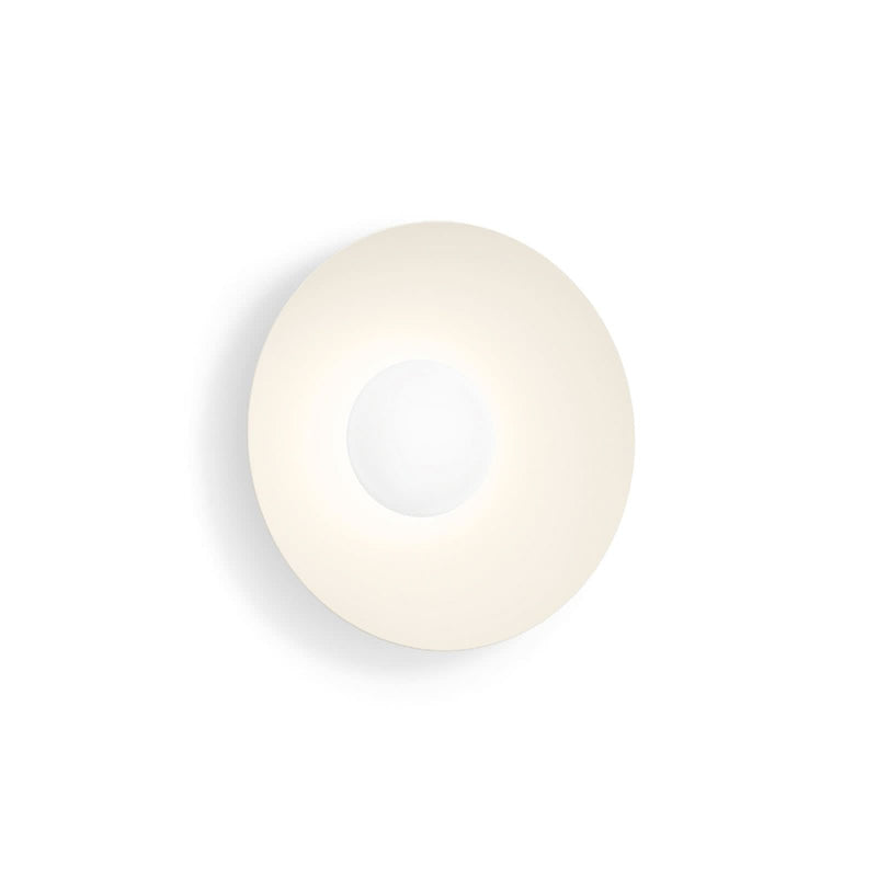Applique murale LED Clea 1.0 en aluminium, beige mat, Ø 35 cm
