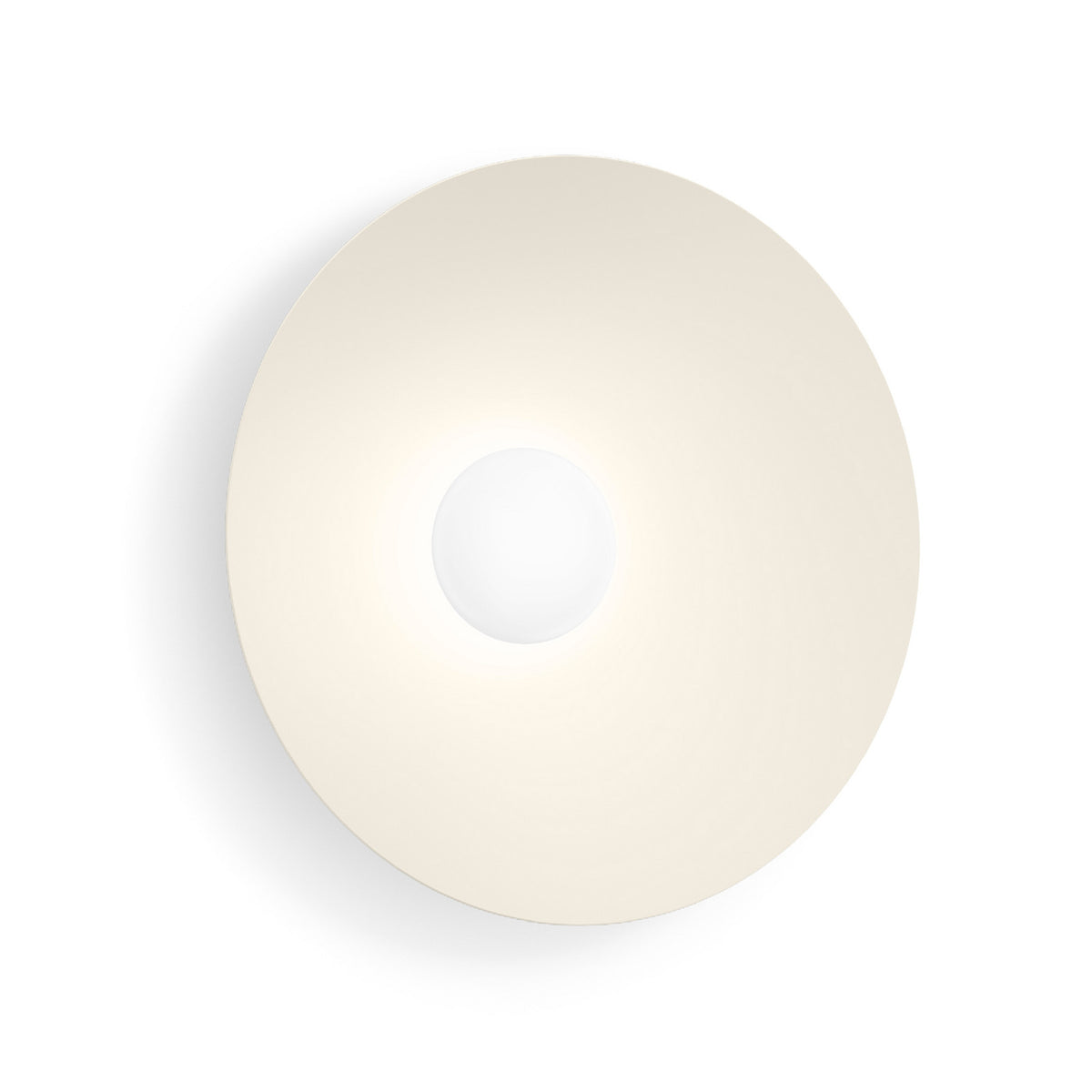 Applique murale LED Clea 2.0 en aluminium, beige mat, Ø 50 cm