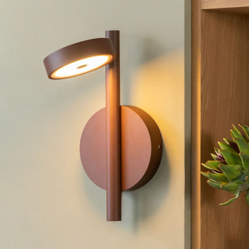 Applique murale LED Okinawa en bois, marron, hauteur 33 cm