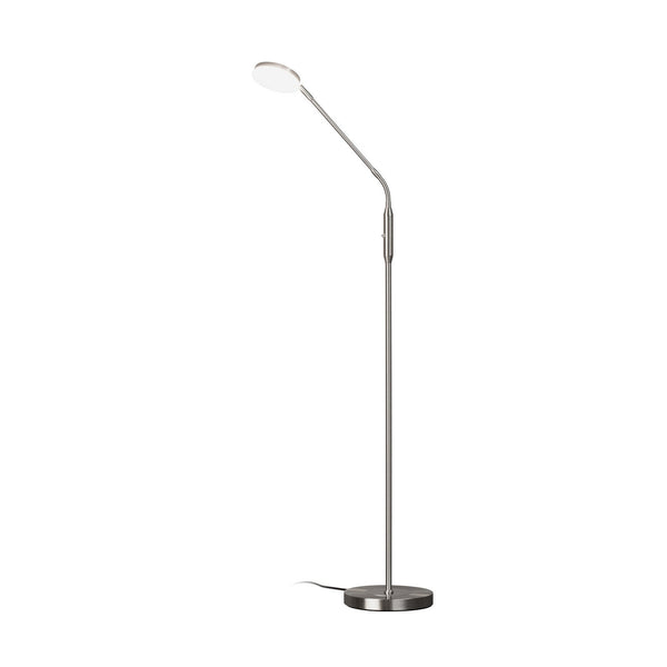 Lampadaire LED Sorento en métal, nickel, hauteur 138 cm