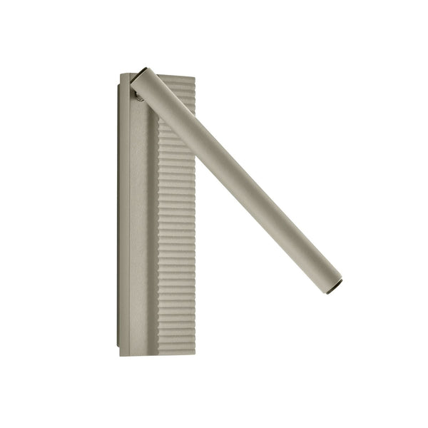 Applique murale LED Arid A/02 en aluminium, gris, hauteur 20 cm