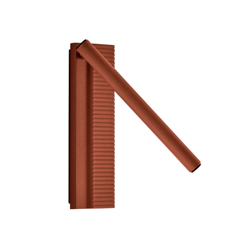 Applique murale LED Arid A/02 en aluminium, terracotta, hauteur 20 cm