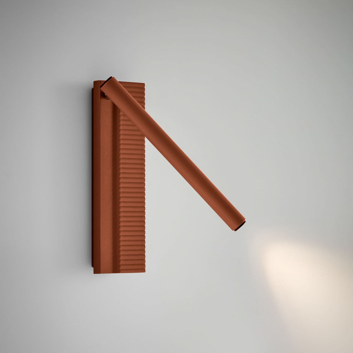 Applique murale LED Arid A/02 en aluminium, terracotta, hauteur 20 cm