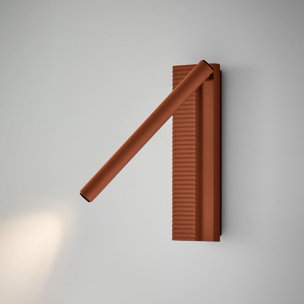 Applique murale LED Arid A/03 en aluminium, terracotta, hauteur 20 cm