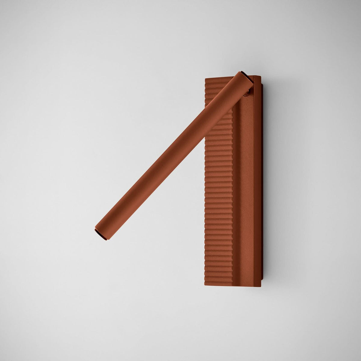 Applique murale LED Arid A/03 en aluminium, terracotta, hauteur 20 cm