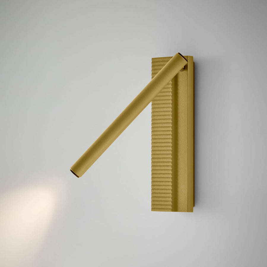 Applique murale LED Arid A/03 en aluminium, jaune, hauteur 20 cm